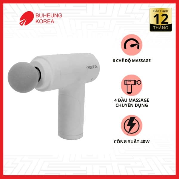 Súng Massage BUHEUNG Choice.Dr DC-001 6 Chế Độ Chính Hãng