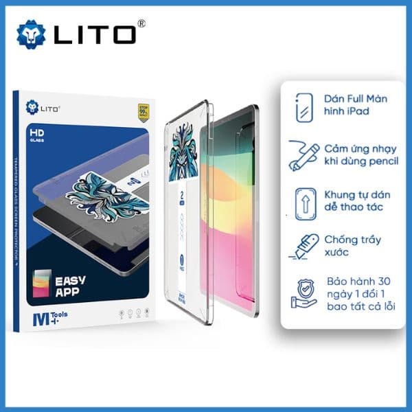Cường Lực iPad LITO M+0.3mm 2.5D Chính Hãng