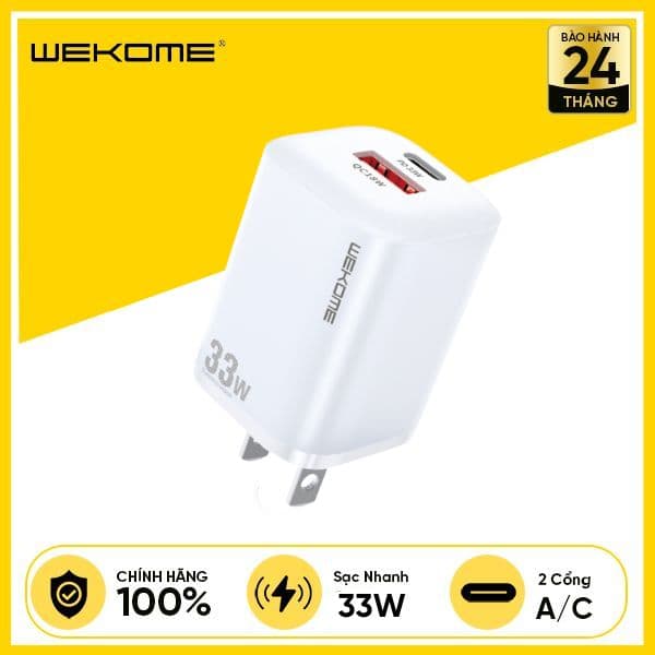 Củ Sạc WEKOME WP-U140 GaN 33W A+C