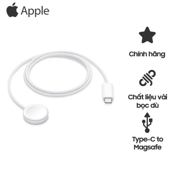 Dây sạc Apple Watch Bọc Dù 1m Chính Hãng (MT0H3)