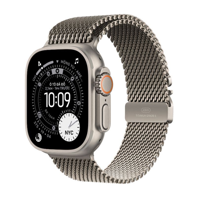 Apple Watch Ultra 3 49mm GPS + Cellular Viền Titanium Tự Nhiên - Dây Thép Chính Hãng Apple Việt Nam