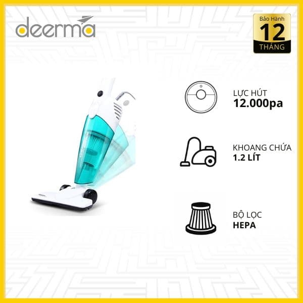 Máy Hút Bụi Cầm Tay Deerma DX118C Sea 2in1 Chính Hãng